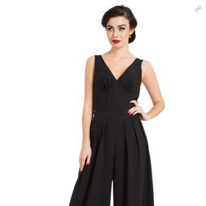 VooDoo Vixen Black 40s Style  Rockabilly Jumpsuit XXL XL